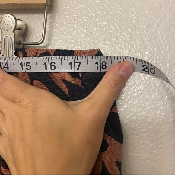 A New Day High-Rise Wide Leg Linen Pull On linen blend Pants palazzo brown L - Picture 7 of 12